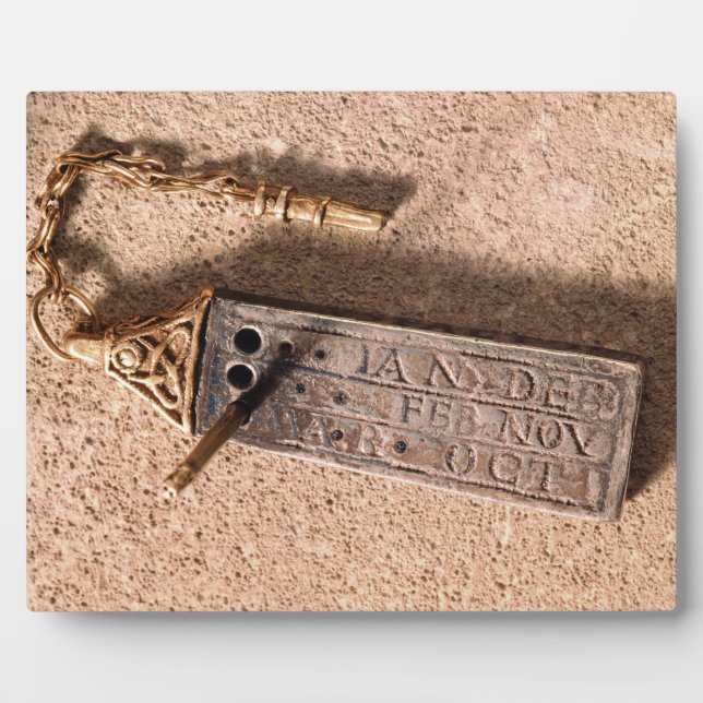 Tragbare Sonnenuhr, Silber und Gold, 10. Jahrhunde Fotoplatte (Vorderseite)