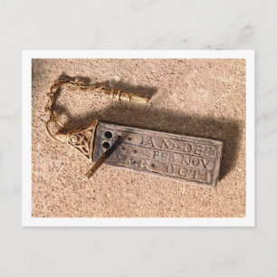 Tragbare Sonnenuhr, Silber und Gold, 10. Jahrhunde Postkarte