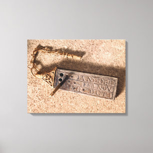 Tragbarer Sundial, Silber und Gold, 10. Leinwanddruck