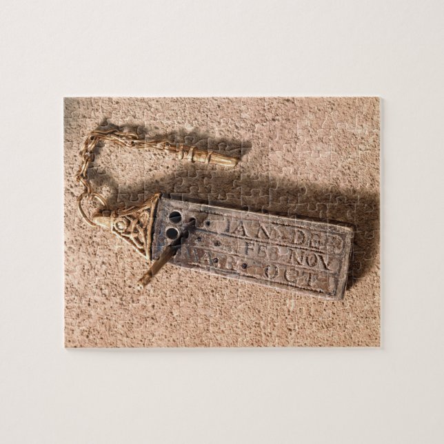 Tragbarer Sundial, Silber und Gold, 10. Puzzle (Horizontal)