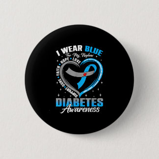 Trage Blau für das Diabetes-Bewusstsein des Neffen Button