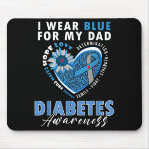 Trage Blau für den Typ-1-Diabetes-Aufklärungsmonat Mousepad