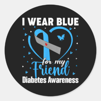 Trage Blau für Freund T1 D Diabetes-Aufklärungsmon Runder Aufkleber