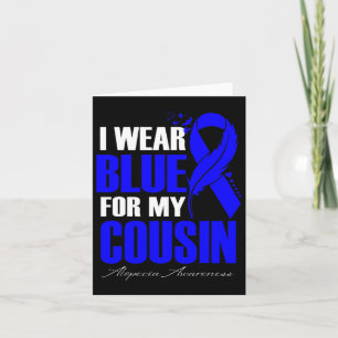 Trage Blau für meinen Cousin Alopecia Feather Karte