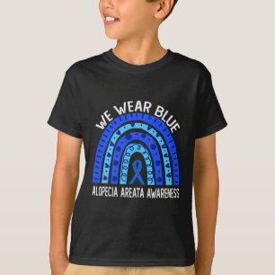 Trage Blau Regenbogen Für Alopecia Areata Bewussts T-Shirt