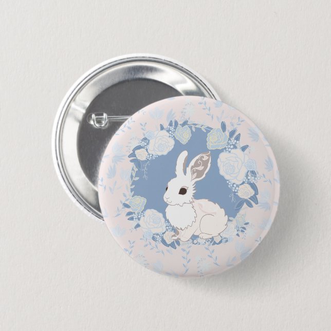Trage das Kaninchen Button (Vorne & Hinten)