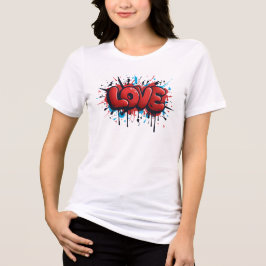 Trage Dein Herz auf der Zunge Tri-Blend Shirt