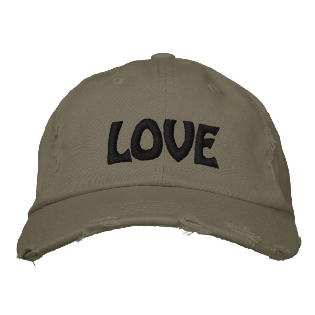 Trage deine Liebe © bestickte Mütze Baseballkappe (Vorderseite)