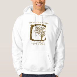 Trage deine Welt – Goldenes Design Hoodie
