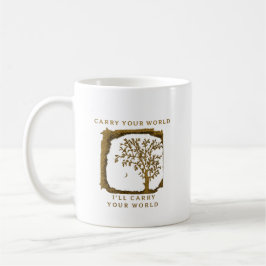 Trage Deine Welt – Goldenes Design Kaffeetasse