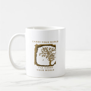 Trage Deine Welt – Goldenes Design Kaffeetasse