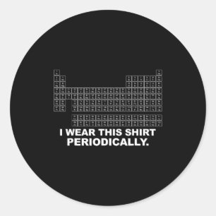 Trage dieses Shirt periodisch lustige Wissenschaft Runder Aufkleber