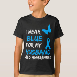 Trage Für ALS-Bewusstsein Blau Ehemann T-Shirt