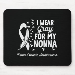 Trage Grau für Nonna-Shirts Hirnkrebs-Bewusstsein Mousepad