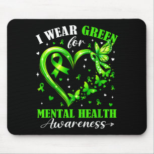 Trage Grün für das Bewusstsein für psychische Gesu Mousepad