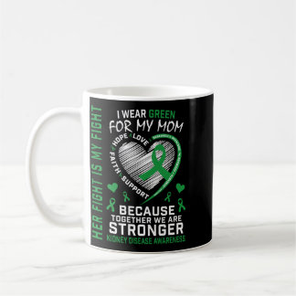 Trage Grün für den Monat der Nierenerkrankung der Kaffeetasse