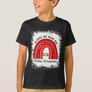 Trage im April stattdessen Rot Autismus-Akzeptanz T-Shirt