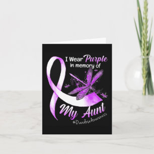 Trage Lila In Gedenken an meine Tante Überdosierun Karte