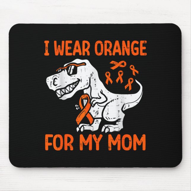 Trage Orange Für Mama Dinosaurier Multiple Skleros Mousepad (Vorne)