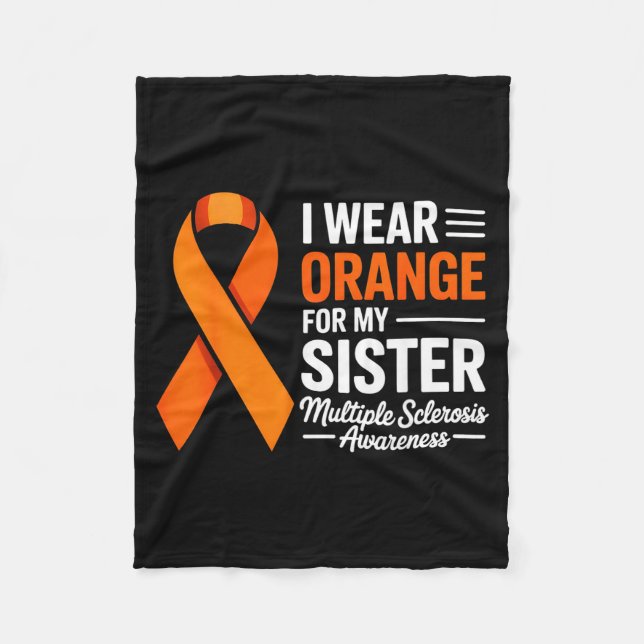 Trage Orange für Multiple Sklerose der Schwester Fleecedecke (Vorderseite)