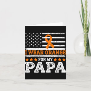 Trage Orange für Papa Sohn Tochter Leukämie Karte