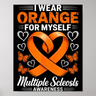 Trage orange MS Krieger Multiple Sklerose Poster