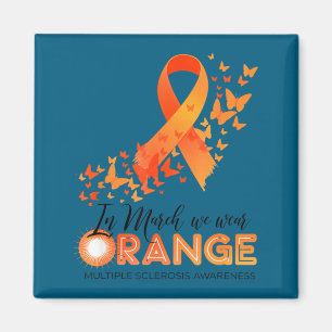 Trage orange Multiple Sklerose-Bewusstsein ms Magnet