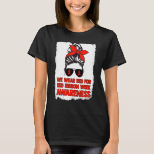 Trage Rot Für Den Roten Band Woche Unordentlicher  T-Shirt
