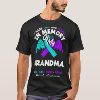Trage Türkis und Lila in Erinnerung an Oma-Design T-Shirt