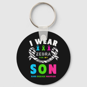Trage Zebra für den Tag der Aufklärung über selten Schlüsselanhänger