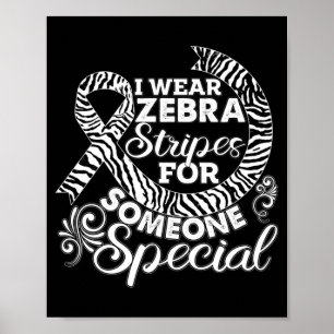 Trage Zebrastreifen Für Jemanden Besonderen Krebs Poster