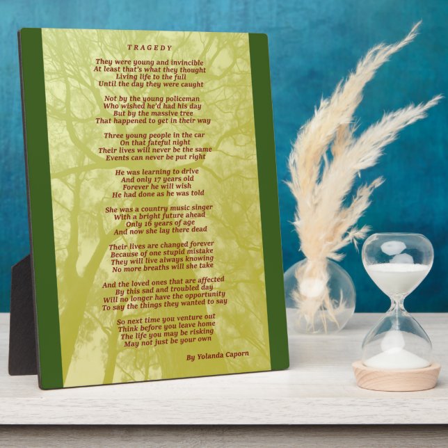 Tragedy Plaque Fotoplatte (Seite)