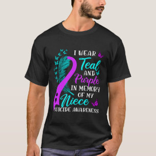 Tragen Aquamarin Lila in Erinnerung an meinen Nich T-Shirt