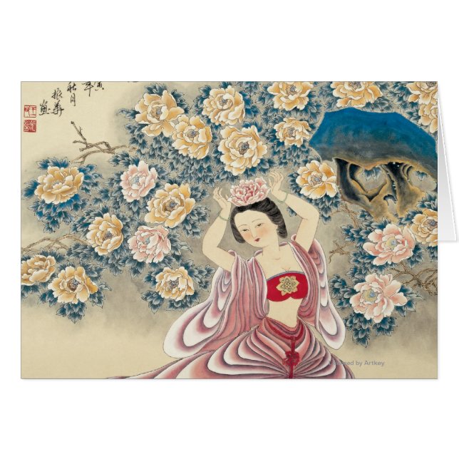 Tragen einer Blume im Kopf (Vorderseite (Horizontal))