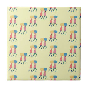 Tragen eines Pillen-Musters Fliese