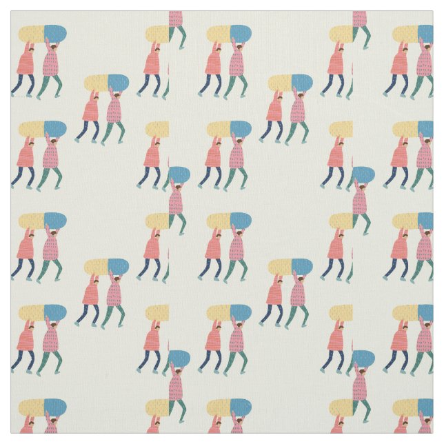 Tragen eines Pillen-Musters Stoff (Muster)