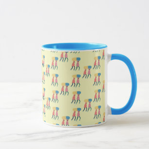 Tragen eines Pillen-Musters Tasse