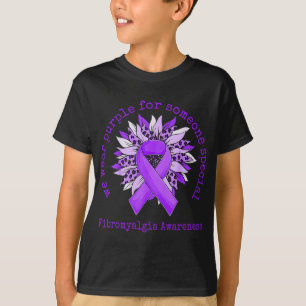 Tragen Lila Fibromyalgie Bewusstsein Sonnenblumen  T-Shirt