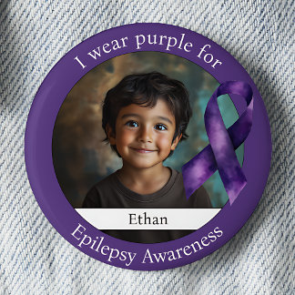 Tragen Lila für Epilepsie Awareness Foto Button