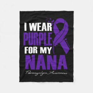 Tragen Lila für meine Nana Fibromyalgie Bewusstsei Fleecedecke