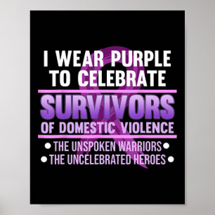 Tragen Lila für Survivor Inland Gewalt Awarene Poster