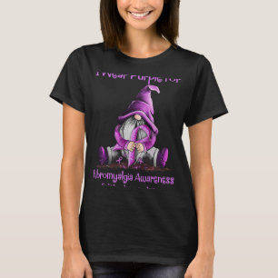 Tragen Lila Gnomes Ribbon Fibromyalgie Bewusstsein T-Shirt