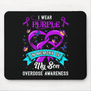 Tragen Lila im Gedächtnis meines Sohnes Überdosier Mousepad