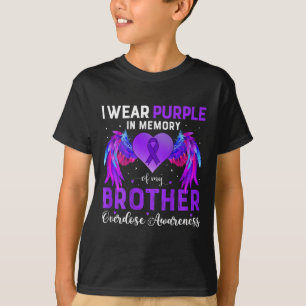 Tragen Lila in Erinnerung an meine Brother Überdos T-Shirt