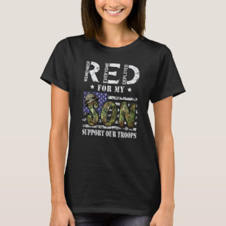 Tragen Sie am Freitag Rot für meinen Sohn Militär- T-Shirt