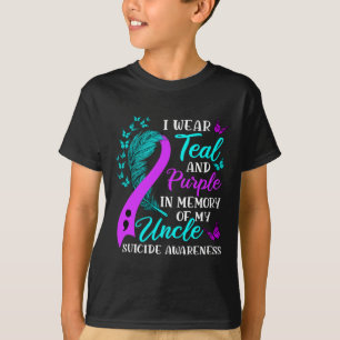 Tragen Sie Aquamarin in Erinnerung an meinen Onkel T-Shirt
