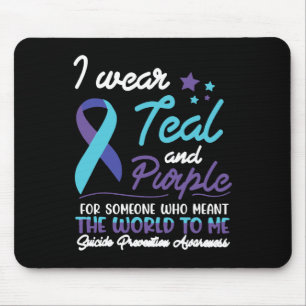 Tragen Sie Aquamarin und Lila für jemanden, der di Mousepad