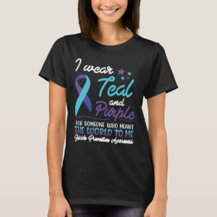 Tragen Sie Aquamarin und Lila für jemanden, der di T-Shirt
