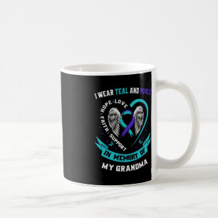 Tragen Sie Aquamarin und Lila für mein Oma Suicide Kaffeetasse