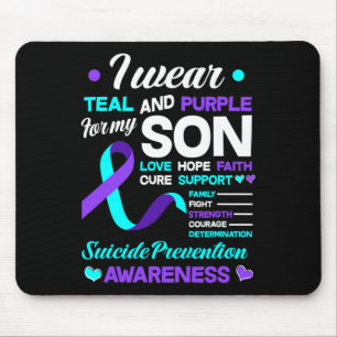 Tragen Sie Aquamarin und Lila für meine Sohn Suizi Mousepad
